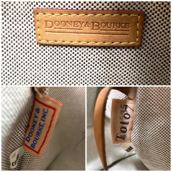 DOONEY and Bourke DB Monogram canvas slouch Satchel in Natural Beige - Picture 9 of 16